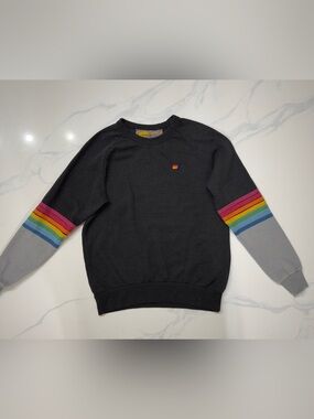 GUC Aviator Nation  Charcoal/Grey 7 stripe Crewneck Pullover. Size Small🦄🦄